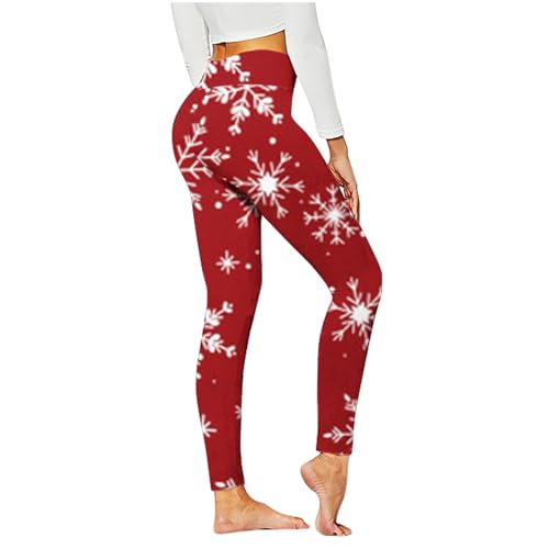 Leggings Damen Weihnachtshose Lange Bunte Strumpfhose Stretch Sporthose Lustige Weihnachtsleggings High Waist Blickdicht Yogahose 3D Sportleggins Elastisch Gym Fintnesshose Sport Jogginghose Tights von Yourumao