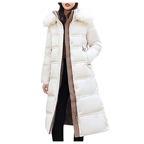 Yourumao 2023 Mantel Damen Winterjacke Steppjacke, Gesteppte Jacke Pufferjacke Winddicht Oversize Daunenmantel Übergangsjacke Daunenjacke Lang Steppmantel Leichte Frauen Freizeit Outwear Winterparka von Yourumao