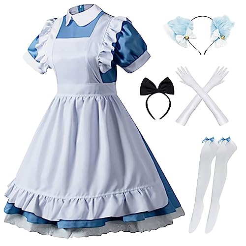 Yourumao Trachtenkleid Damen Kleid Dirndlkleid Oktoberfest Anime Halloween Kostüm Klassisch Wickelkleid Hochzeit Gast Abendkleid Bierfestivalkleid Cosplay Kostüme Kleid Dirndl von Yourumao