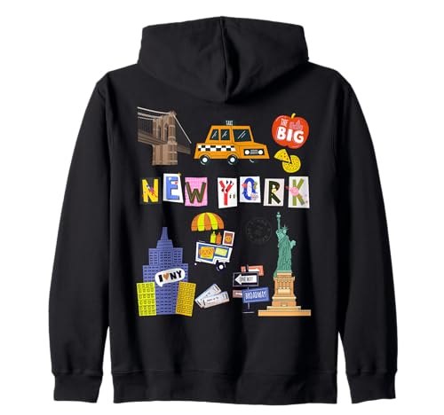 Kids New York City Taxi Hot Dogs Souvenir für Jungen und Mädchen Kapuzenjacke Kids New York City Taxi Hot Dogs Souvenir für Jungen und Mädchen Kapuzenjacke von Youth American USA Tourist NYC Statue of Liberty