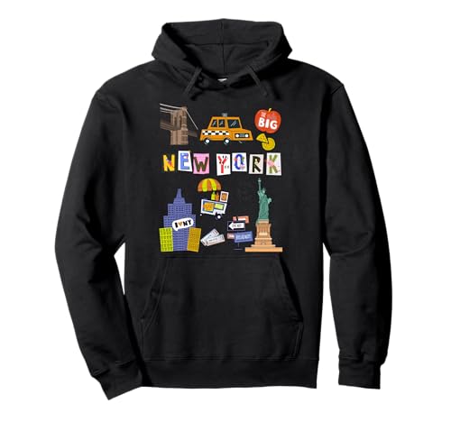 Kids New York City Taxi Hot Dogs Souvenir für Jungen und Mädchen Pullover Hoodie Kids New York City Taxi Hot Dogs Souvenir für Jungen und Mädchen Pullover Hoodie von Youth American USA Tourist NYC Statue of Liberty