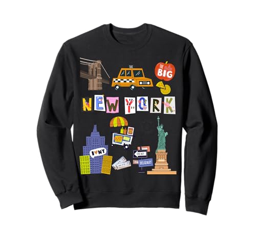 Kids New York City Taxi Hot Dogs Souvenir für Jungen und Mädchen Sweatshirt von Youth American USA Tourist NYC Statue of Liberty