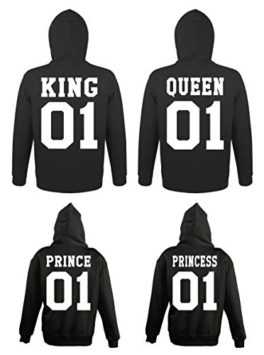 Youth Designz Kinder Mädchen Hoodie Pullover Modell Princess - Schwarz 130/140 (10 Jahre) von Youth Designz