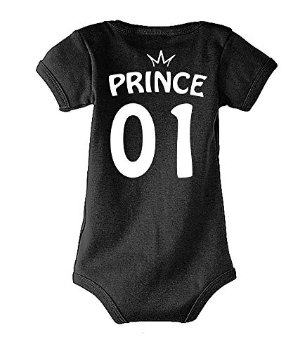 Youth Designz Baby Strampler Modell Prince 01", Gr. 3-6 Monate, Schwarz von Youth Designz