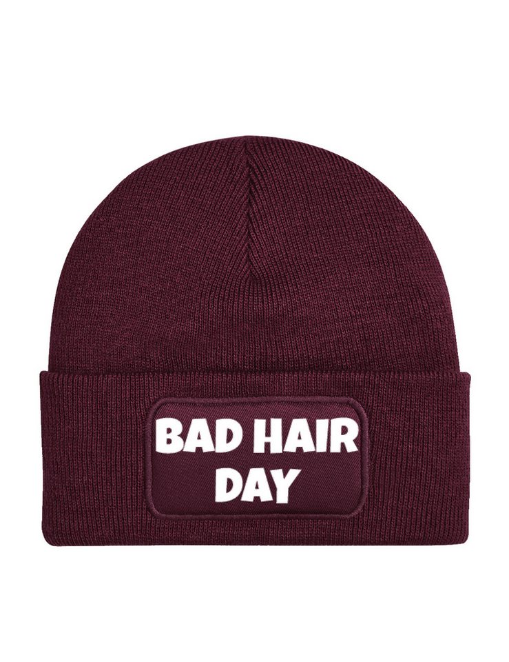 Youth Designz Beanie "BAD HAIR DAY" unisex Beanie Müzte mit trendigem Motiv von Youth Designz