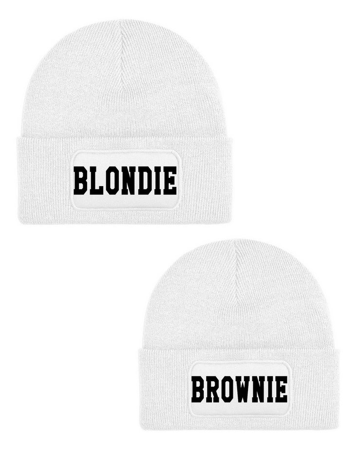Youth Designz Beanie Blondie und Brownie mit trendigem Motiv von Youth Designz