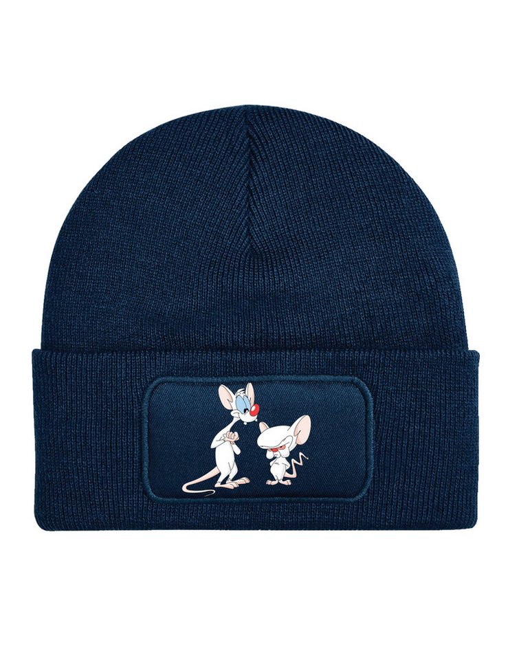 Youth Designz Beanie Brain & Pinky Unisex Beanie Mütze Wintermütze Statement Strickmütze mit lustigem Fun Print für Herren & Damen von Youth Designz