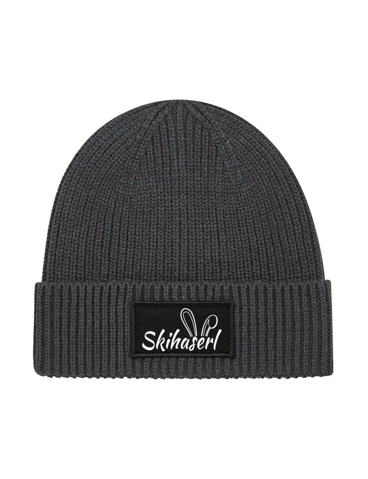 Youth Designz Beanie Damen Strick Beanie Mütze mit Skihaserl Aufdruck Geschenk Statement mit lustigen Print für Frauen von Youth Designz