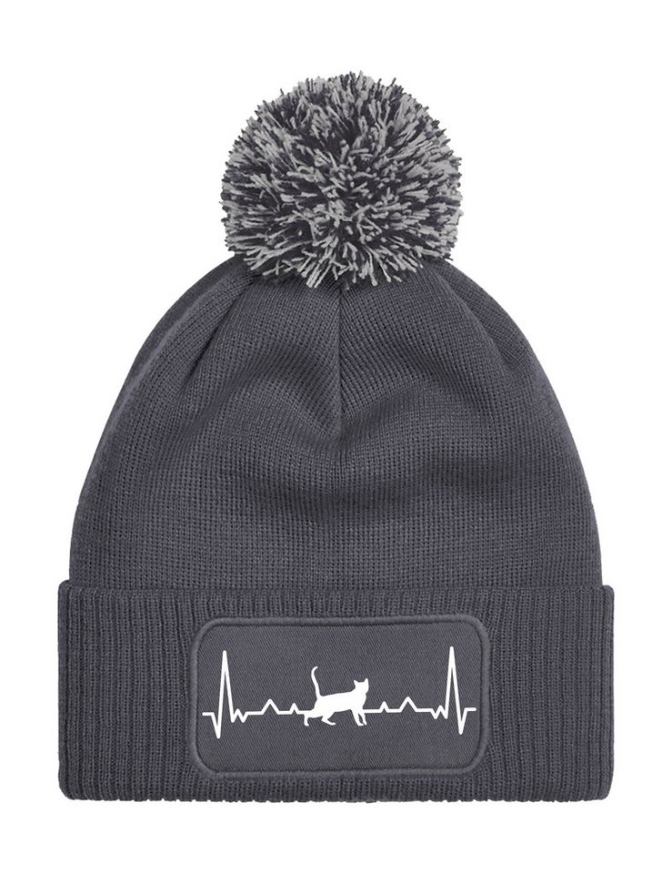 Youth Designz Beanie Damen Strick Bommel Beanie Mütze mit Skihaserl Aufdruck Geschenk mit lustigen Logo für Frauen von Youth Designz