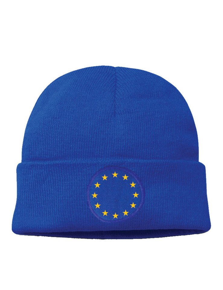 Youth Designz Beanie EU Europa Flagge unisex Beanie Mütze mit trendigem Motiv von Youth Designz