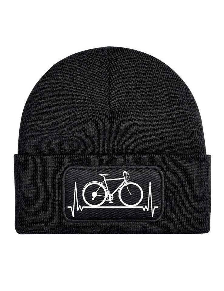 Youth Designz Beanie Heart beat Fahrrad Unisex Beanie Mütze mit modischem Frontprint von Youth Designz