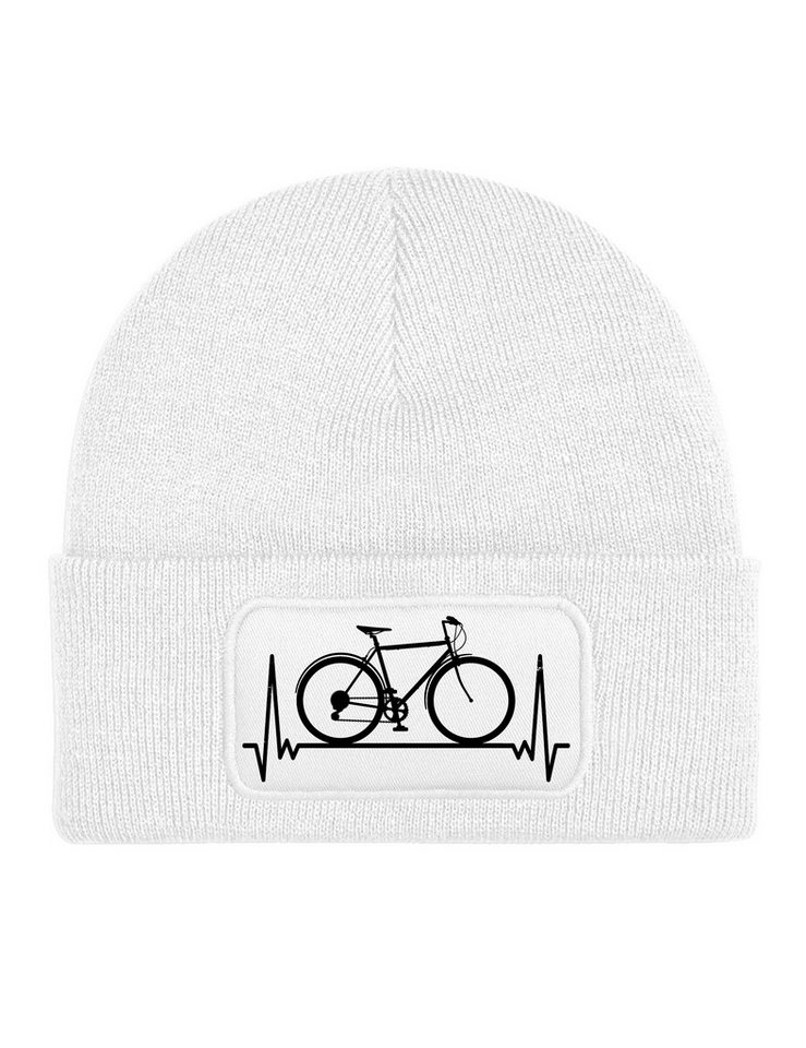 Youth Designz Beanie Heart beat Fahrrad Unisex Beanie Mütze mit modischem Frontprint von Youth Designz