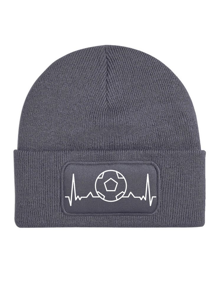 Youth Designz Beanie Fußball Heart Unisex Beanie Mütze mit modischem Print von Youth Designz