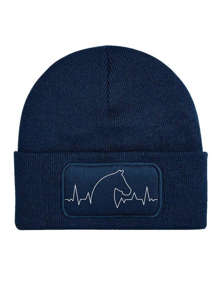 Youth Designz Beanie Heart beat Pferd Bauernhof Reiten unisex Beanie Mütze mit trendigem Motiv von Youth Designz