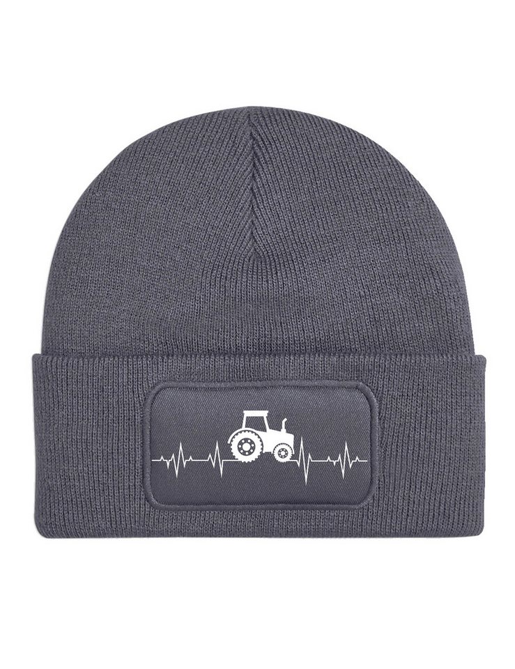 Youth Designz Beanie Heartbeat Traktor Unisex Beanie Mütze für Herren & Damen mit trendigem Motiv von Youth Designz