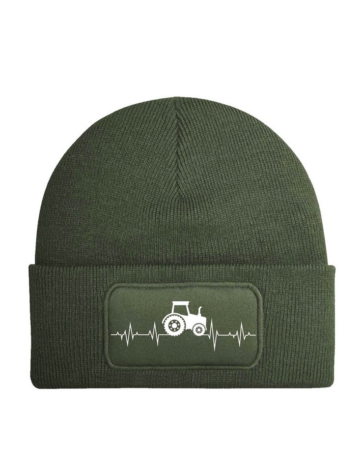 Youth Designz Beanie Heartbeat Traktor Unisex Beanie Mütze mit trendigem Motiv von Youth Designz