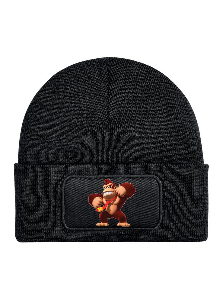 Youth Designz Beanie Kinder Beanie Mütze Donkey Kong Lustig Gorilla Print Geschenk Wintermütze Strickmütze für Jungen & Mädchen von Youth Designz