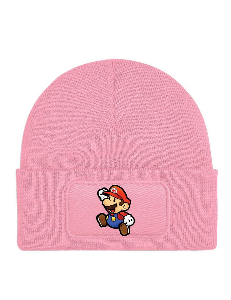 Youth Designz Beanie Kinder Beanie Mütze Mario Print Jungen Mädchen Super Geschenk Wintermütze mit modischem Gaming Print von Youth Designz