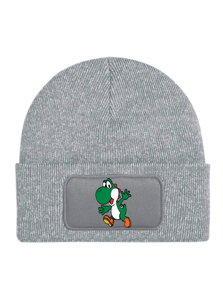 Youth Designz Beanie Kinder Beanie Mütze Yoshi Wintermütze Jungen Mario Geschenk Strickmütze mit modischem Fun Print von Youth Designz