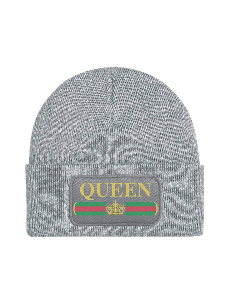 Youth Designz Beanie King und Queen unisex Beanie Mütze mit trendigem Motiv von Youth Designz
