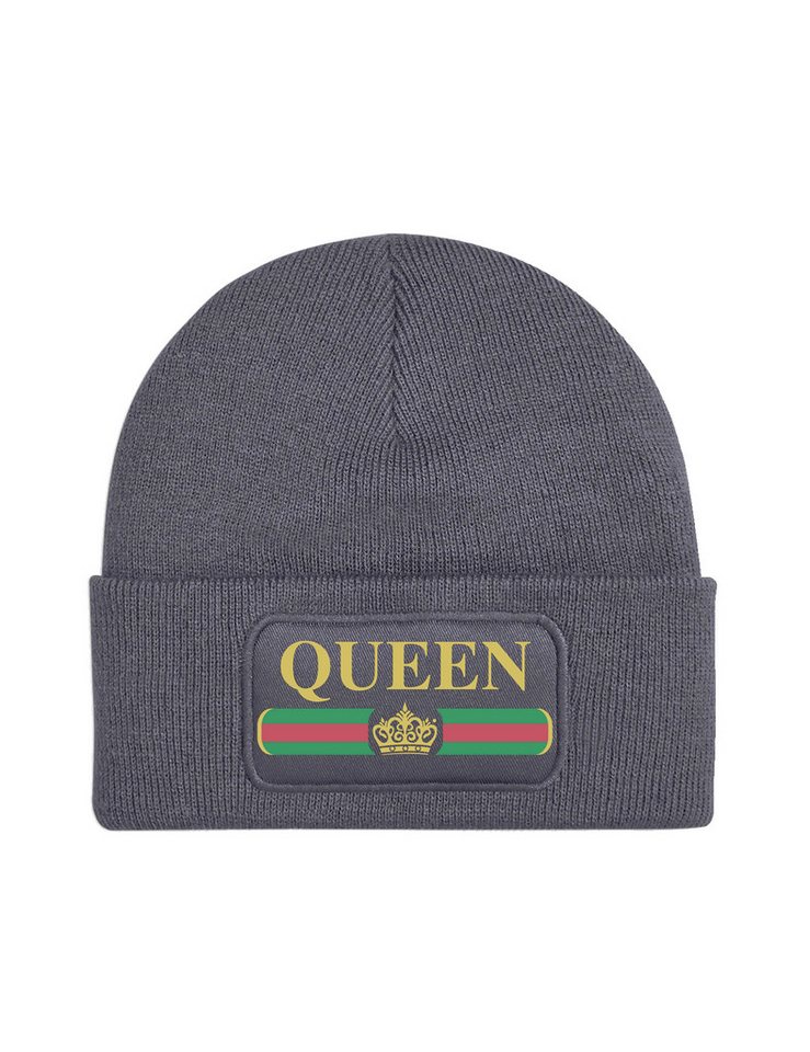 Youth Designz Beanie King und Queen unisex Beanie Mütze mit trendigem Motiv von Youth Designz