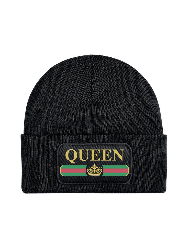 Youth Designz Beanie King und Queen unisex Beanie Mütze mit trendigem Motiv von Youth Designz