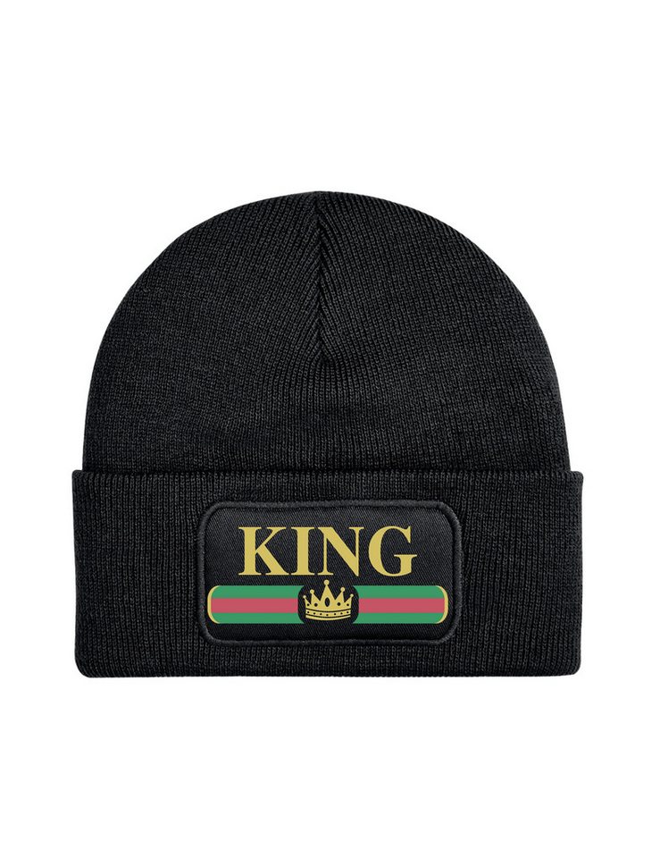 Youth Designz Beanie King und Queen unisex Beanie Mütze mit trendigem Motiv von Youth Designz