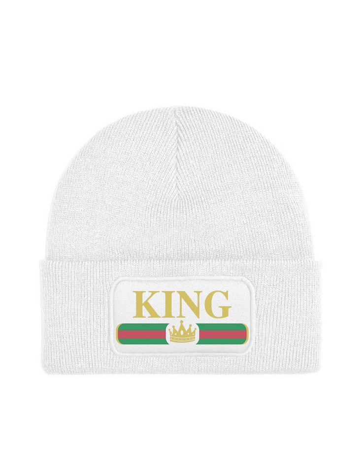 Youth Designz Beanie King und Queen unisex Beanie Mütze mit trendigem Motiv von Youth Designz
