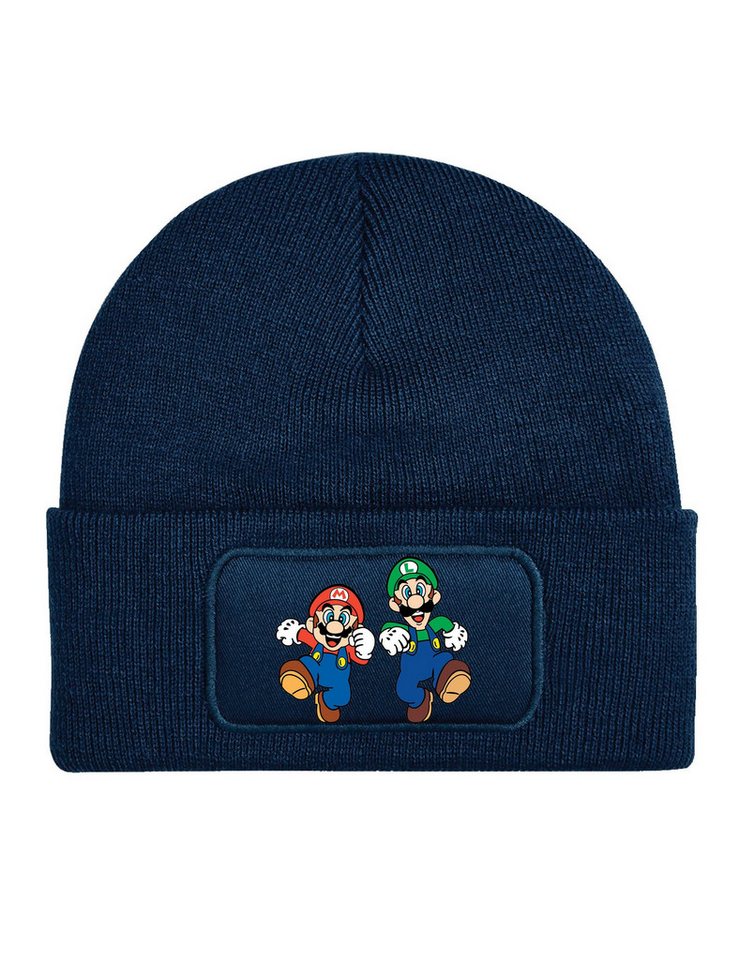 Youth Designz Beanie Mario Lugi Unisex Beanie Mütze Wintermütze Strickmütze mit modischem Gaming Fun Print von Youth Designz