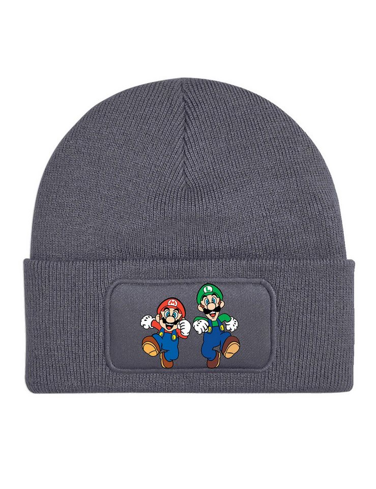Youth Designz Beanie Mario Lugi Unisex Beanie Mütze Wintermütze Strickmütze mit modischem Gaming Fun Print von Youth Designz