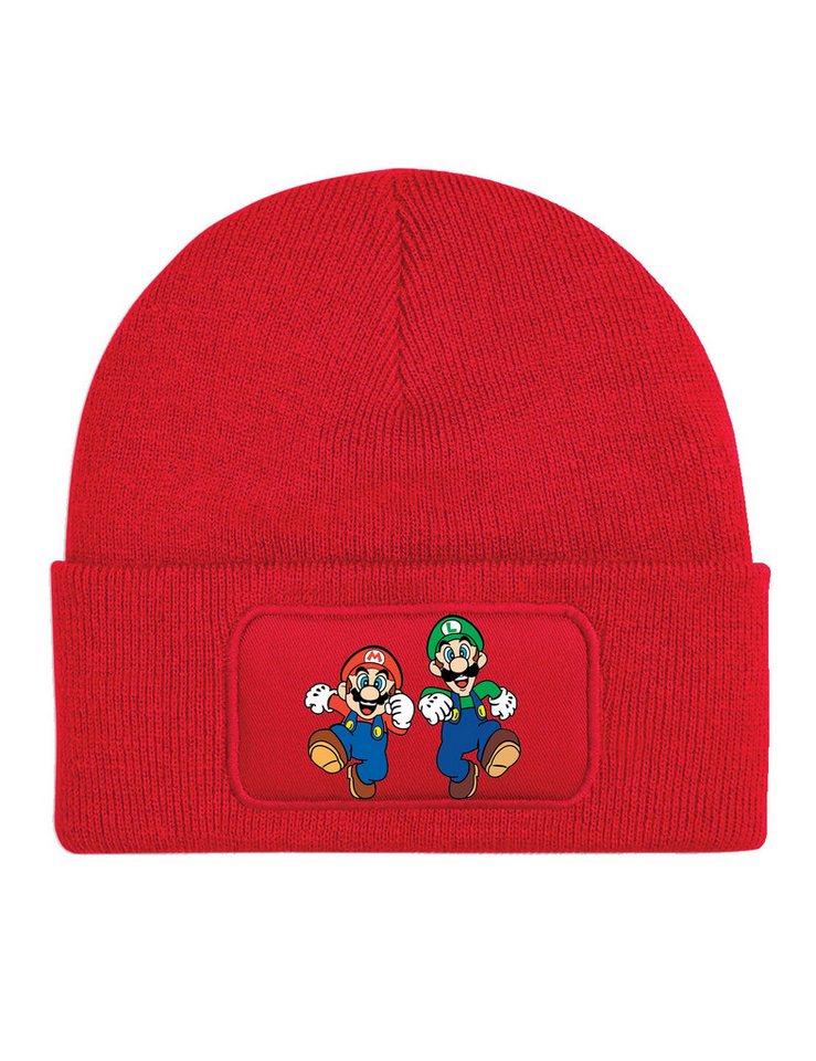 Youth Designz Beanie Mario Lugi Unisex Beanie Mütze Wintermütze Strickmütze mit modischem Gaming Fun Print von Youth Designz