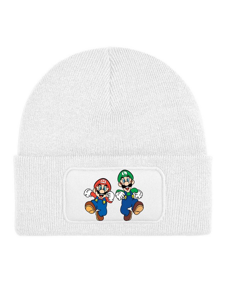 Youth Designz Beanie Mario Lugi Unisex Beanie Mütze Wintermütze Strickmütze mit modischem Gaming Fun Print von Youth Designz