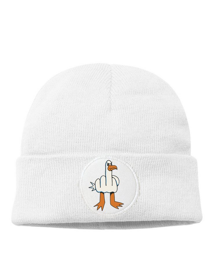 Youth Designz Beanie Möwen Finger unisex Beanie Mütze mit trendigem Motiv von Youth Designz