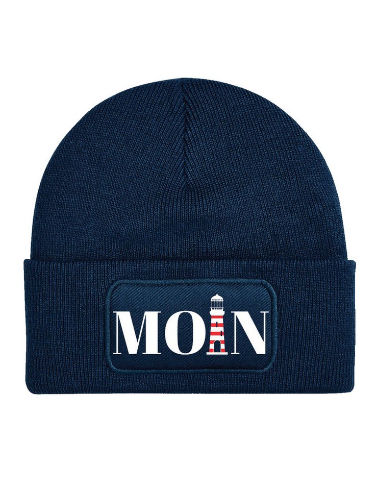 Youth Designz Beanie Moin Leuchtturm Unisex Beanie Mütze für Herren & Damen mit modischem Spruch-Print von Youth Designz