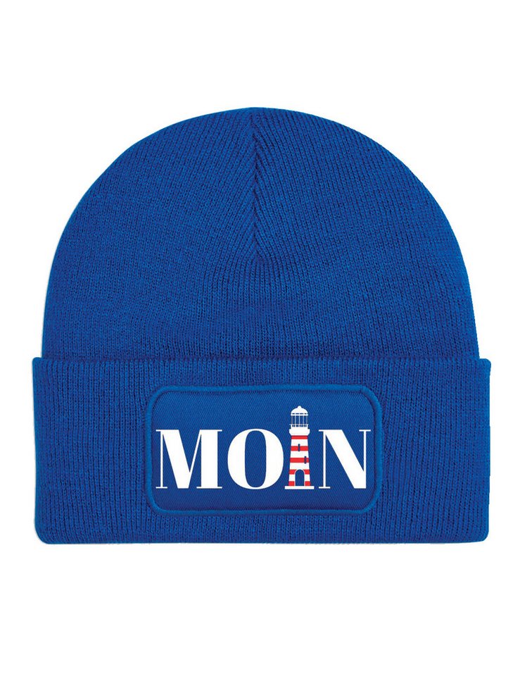 Youth Designz Beanie Moin Leuchtturm Unisex Beanie Mütze für Herren & Damen mit modischem Spruch-Print von Youth Designz