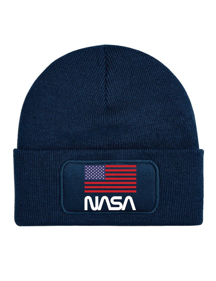 Youth Designz Beanie Nasa USA Unisex Beanie Mütze mit trendigem Frontprint von Youth Designz