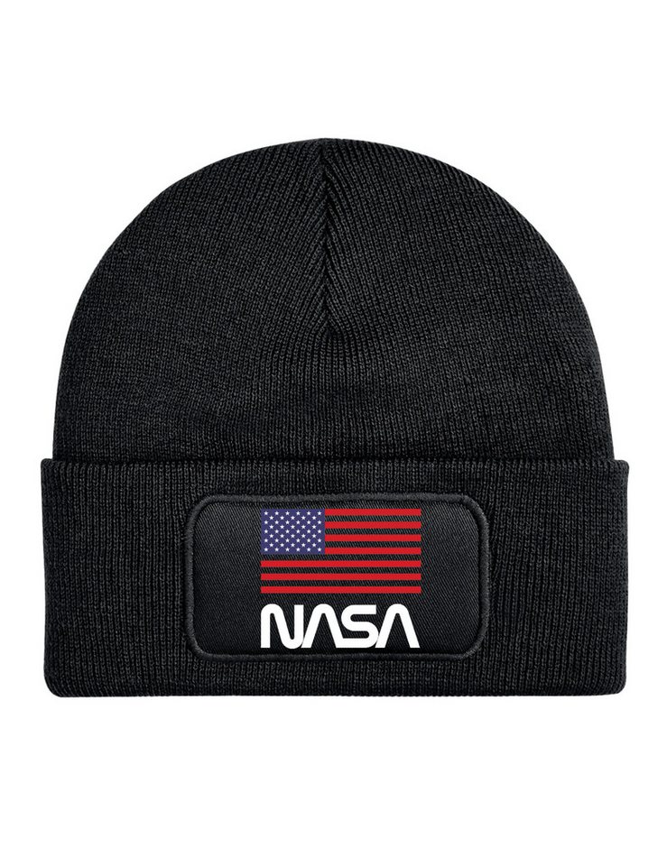 Youth Designz Beanie Nasa USA Unisex Beanie Mütze mit trendigem Frontprint von Youth Designz
