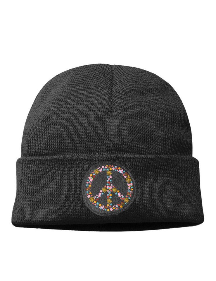Youth Designz Beanie Peace Flowers unisex Beanie Mütze mit trendigem Motiv von Youth Designz
