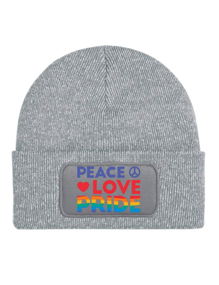 Youth Designz Beanie Peace Love Pride unisex Beanie mit trendigem Motiv von Youth Designz