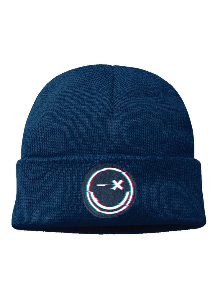 Youth Designz Beanie Smile Glitch unisex Beanie Mütze mit trendigem Motiv von Youth Designz