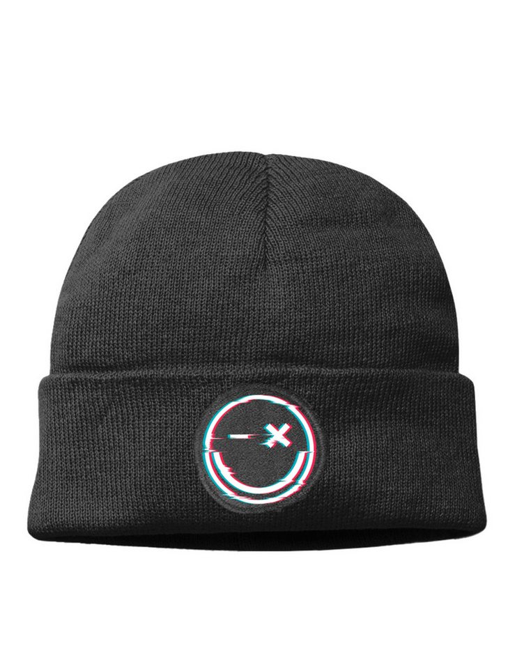 Youth Designz Beanie Smile Glitch unisex Beanie Mütze mit trendigem Motiv von Youth Designz