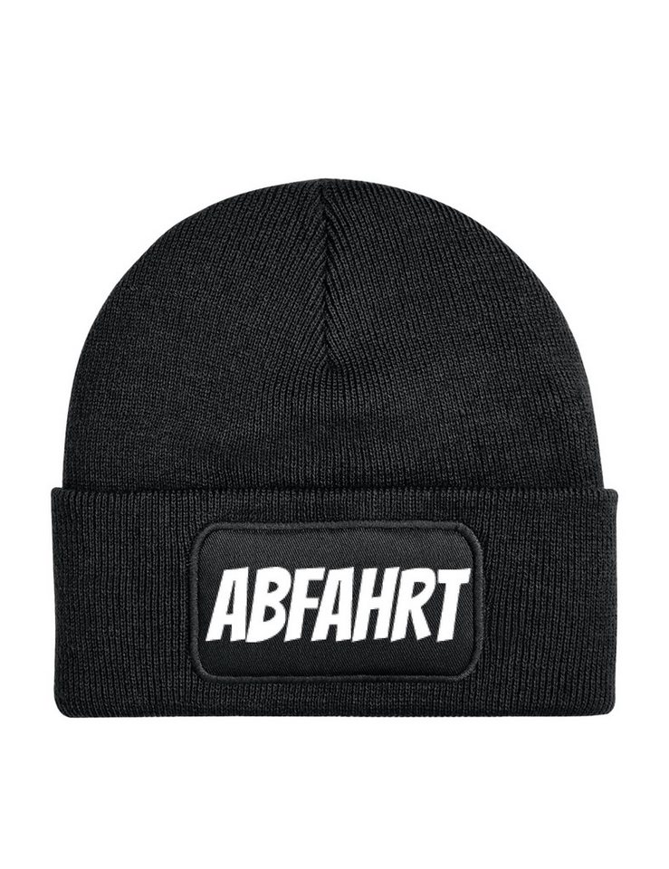 Youth Designz Beanie Unisex "Abfahrt" Beanie Mütze für Damen & Herren Geschenk Statement mit lustigem Spruch Print für Frauen und Männer von Youth Designz