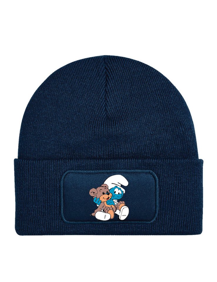 Youth Designz Beanie Unisex Kinder Beanie Mütze "Baby Schlumpf" Blaue Famile Print Geschenk mit lustigem Aufdruck für Jungen und Mädchen Statement von Youth Designz