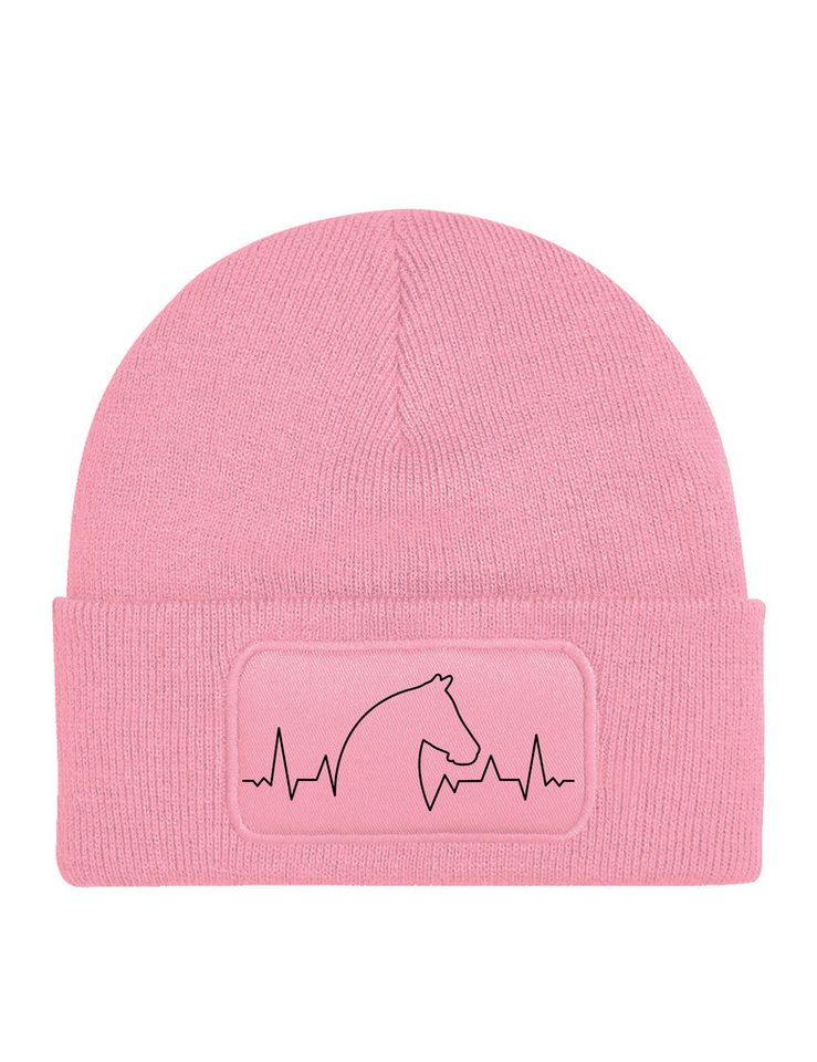 Youth Designz Beanie Unisex Kinder Beanie Mütze "Heart Beat Pferd" Reiten Print Geschenk mit lustigen und stylischen Aufdruck für Jungen und Mädchen Statement von Youth Designz
