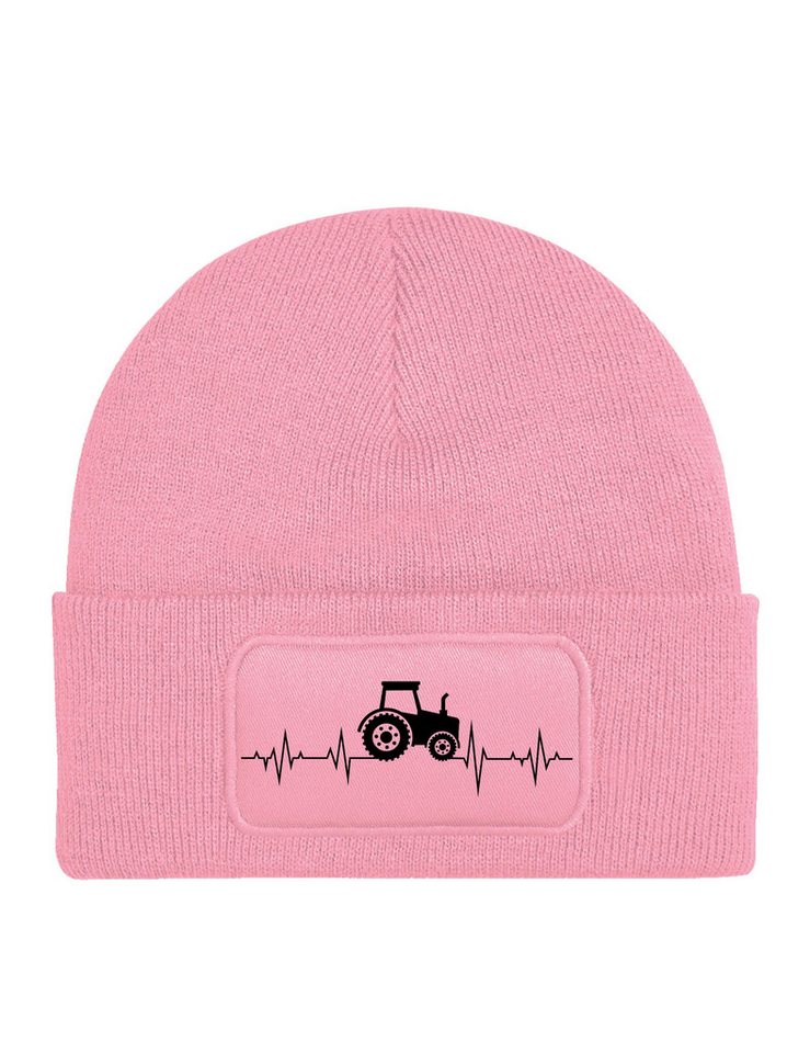 Youth Designz Beanie Unisex Kinder Beanie Mütze "Heart Beat Traktor" Bauern Print Geschenk mit lustigen und stylischen Aufdruck für Jungen und Mädchen Statement von Youth Designz