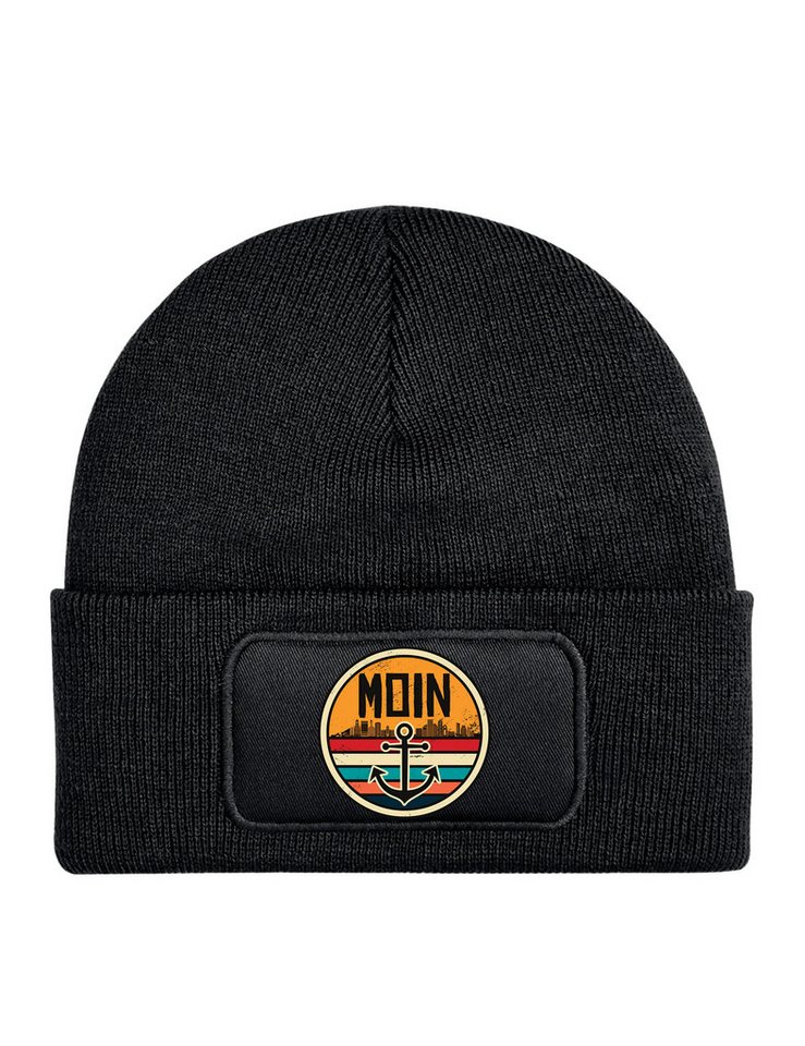 Youth Designz Beanie Unisex Kinder Beanie Mütze "Moin Anker" cooler Spruch Print Geschenk mit lustigen und stylischen Aufdruck für Jungen und Mädchen Statement von Youth Designz