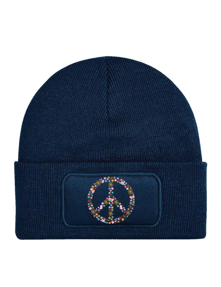 Youth Designz Beanie Unisex Kinder Beanie Mütze "Peace" Hippies 80/90 Jahre Print Geschenk mit lustigen und stylischen Aufdruck für Jungen und Mädchen Statement von Youth Designz