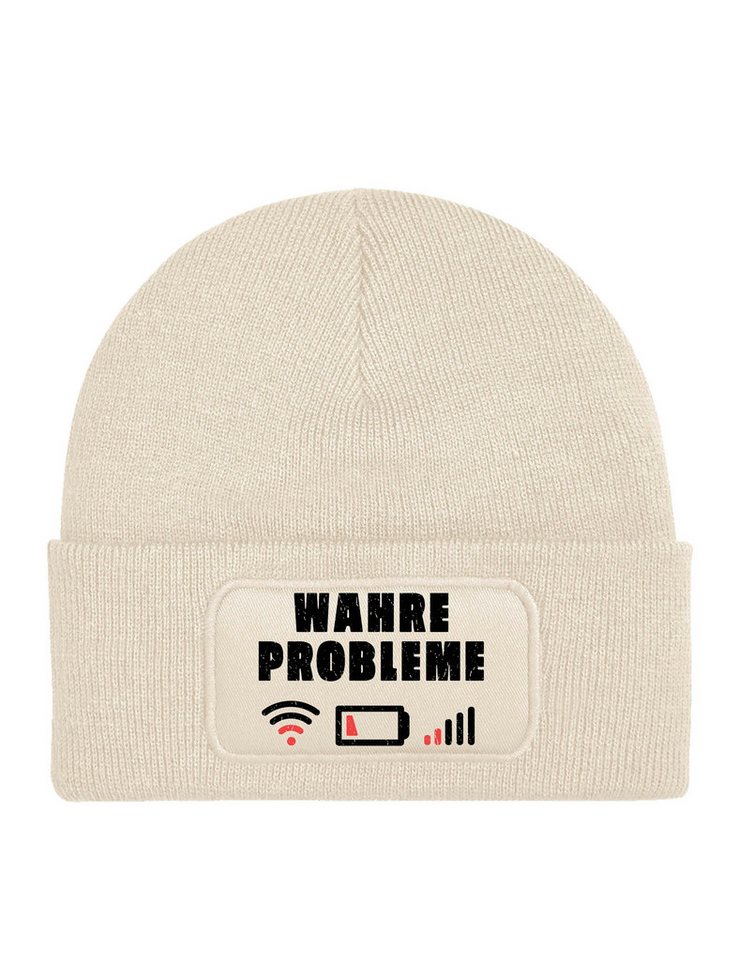 Youth Designz Beanie Unisex Kinder Beanie Mütze "Wahre Probleme" Technik Print Geschenk mit lustigen und stylischen Aufdruck für Jungen und Mädchen Statement von Youth Designz