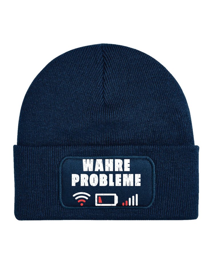 Youth Designz Beanie Unisex Kinder Beanie Mütze "Wahre Probleme" Technik Print Geschenk mit lustigen und stylischen Aufdruck für Jungen und Mädchen Statement von Youth Designz
