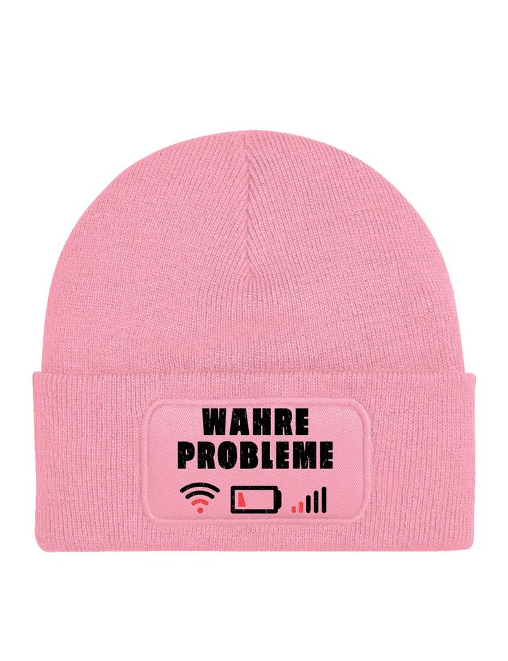 Youth Designz Beanie Unisex Kinder Beanie Mütze "Wahre Probleme" Technik Print Geschenk mit lustigen und stylischen Aufdruck für Jungen und Mädchen Statement von Youth Designz